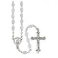  OVAL IMITATION MOTHER OF PEARL ROSARY 